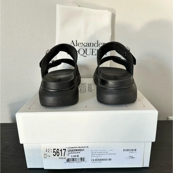 Alexander McQueen Buckle Slide Sandals Black Men’s EU 40 - Picture 3 of 5
